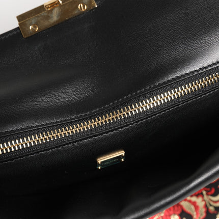 Dolce & Gabbana Multicolor Jacquard Floral Document Briefcase Bag