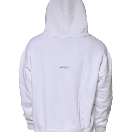 Dolce & Gabbana White DG Vib3 Hooded Men Sweatshirt Sweater