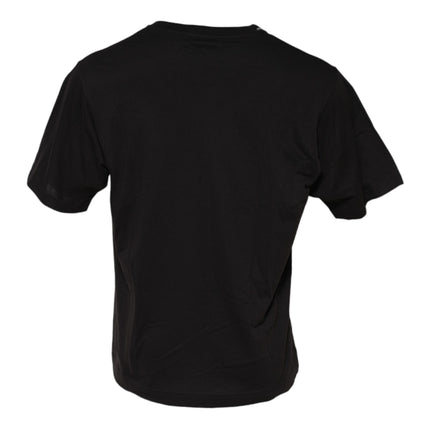 Dolce & Gabbana Black Minimalist Cotton Crew Neck T-shirt