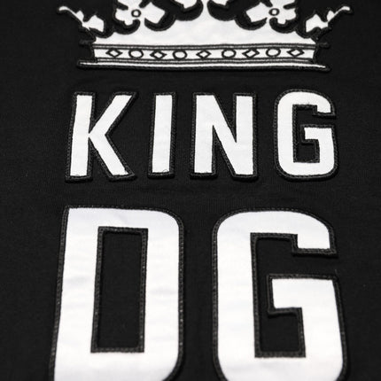 Dolce & Gabbana Black DG King Crown Cotton Crew Neck T-shirt