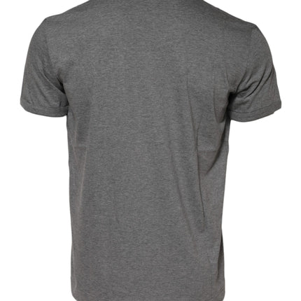 Dolce & Gabbana Gray Cotton Crew Neck Short Sleeves T-shirt