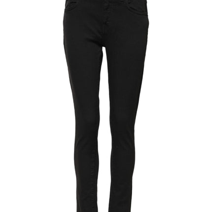 Dolce & Gabbana Black Cotton Skinny Mid Waist Denim Jeans