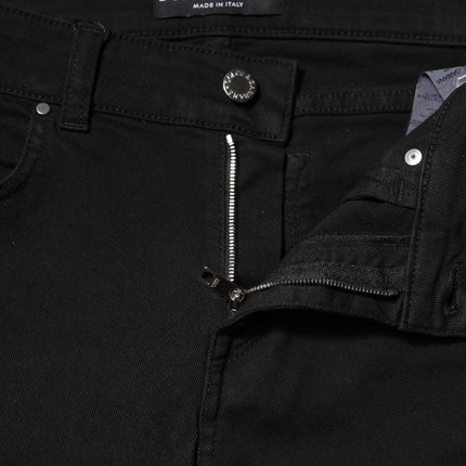 Dolce & Gabbana Black Cotton Skinny Mid Waist Denim Jeans