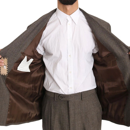 Dolce & Gabbana Brown Single Breasted Wool Suit