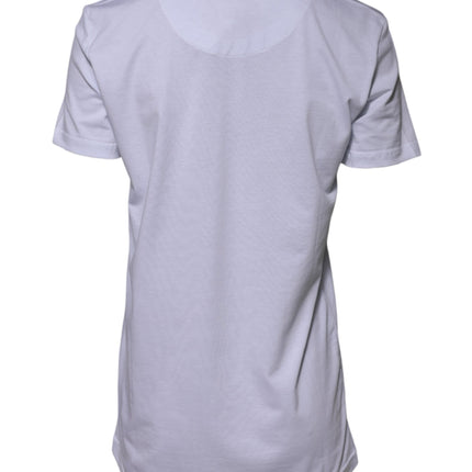 Dolce & Gabbana White Cotton Goodluck 2023 Crew Neck T-shirt