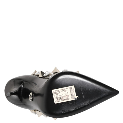Dolce & Gabbana Black Crystals Studs Stiletto Pumps Shoes