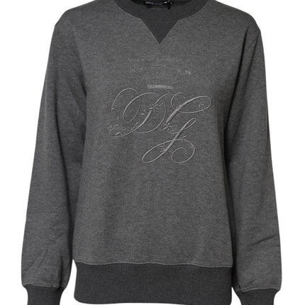 Dolce & Gabbana Gray DG Logo Embroidered Pullover Sweater