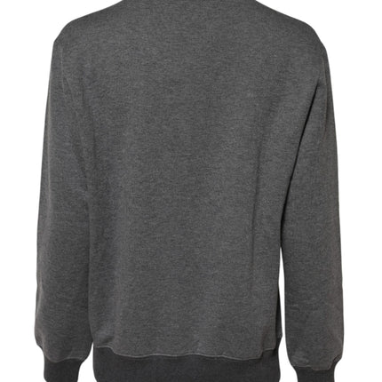 Dolce & Gabbana Gray DG Logo Embroidered Pullover Sweater