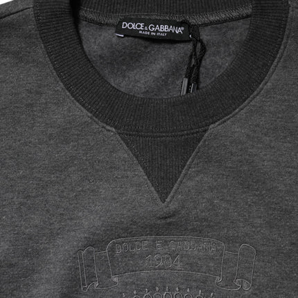Dolce & Gabbana Gray DG Logo Embroidered Pullover Sweater