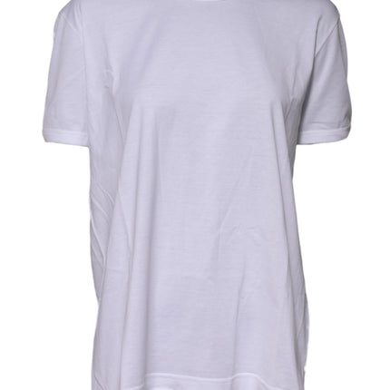 Dolce & Gabbana White Cotton Goodluck 2022 Crew Neck T-shirt