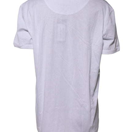 Dolce & Gabbana White Cotton Goodluck 2022 Crew Neck T-shirt