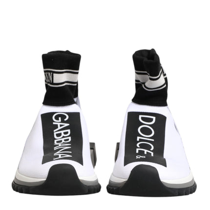 Dolce & Gabbana White Black Sorrento Socks Sneakers Shoes