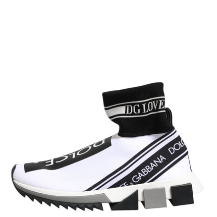 Dolce & Gabbana White Black Sorrento Socks Sneakers Shoes