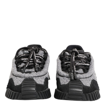 Dolce & Gabbana Black Gray NS1 Low Top Sneakers Shoes