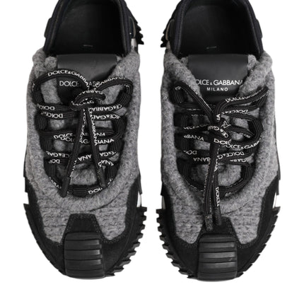 Dolce & Gabbana Black Gray NS1 Low Top Sneakers Shoes