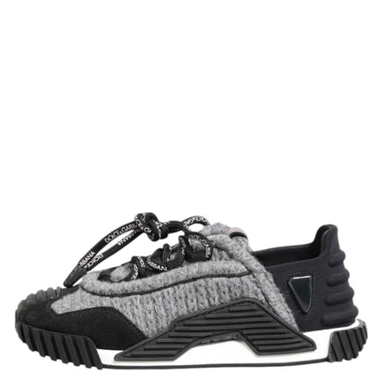 Dolce & Gabbana Black Gray NS1 Low Top Sneakers Shoes