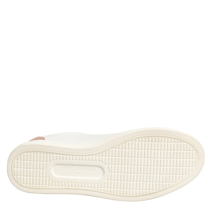 Dolce & Gabbana White Pink Leather Low Top Sneakers Shoes