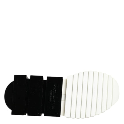 Dolce & Gabbana White Black Low Top Sorrento Sneakers Shoes