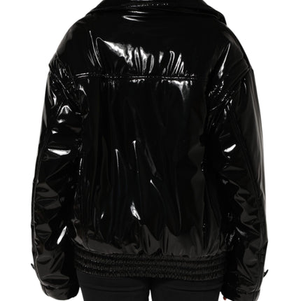 Dolce & Gabbana Polyester Black Quilted Puffer Coat  Jacket