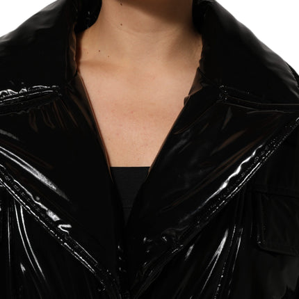 Dolce & Gabbana Polyester Black Quilted Puffer Coat  Jacket
