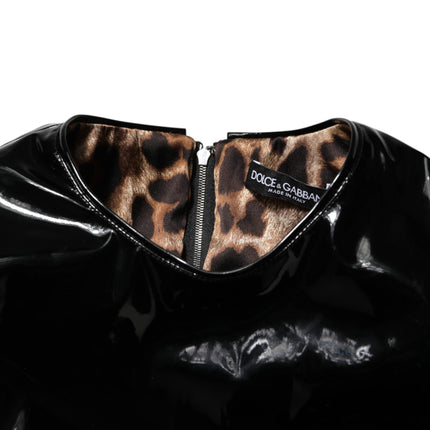 Dolce & Gabbana Black Bodycon Sheath Puff Sleeve Mini Dress