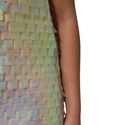 Dolce & Gabbana Multicolor Sequin Holographic Mini  Dress