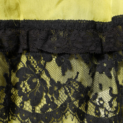 Dolce & Gabbana Yellow Black Babydoll Chemise Lingerie Dress