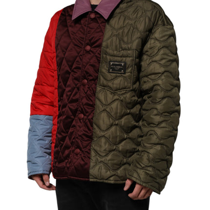 Dolce & Gabbana Multicolor Patchwork PolyesterQuilted Jacket