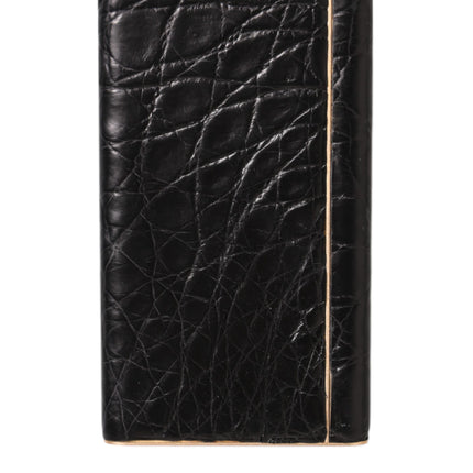 Dolce & Gabbana Black Leather Exotic Skin 3000mAh Power Bank Charger USB