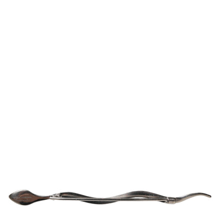 Dolce & Gabbana Silver Brass Crystal Spilla Serpente Mens Brooch Pin