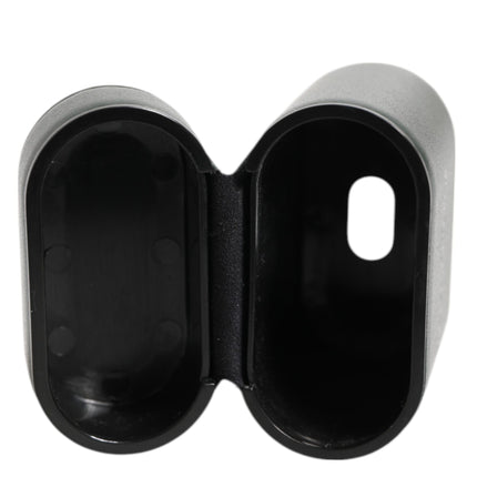 Dolce & Gabbana Black Leather Logo Print Flip Holder Men Airpods Case