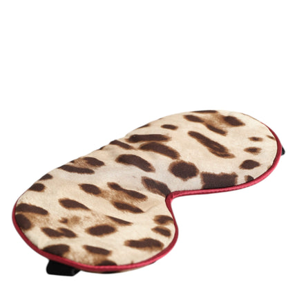 Dolce & Gabbana Brown Leopard Print Silk Women Accessory Sleep Eye Mask