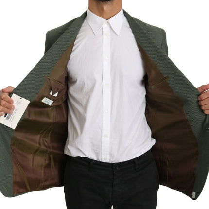 Romeo Gigli Green Linen Blazer One Piece Single Breasted Jacket