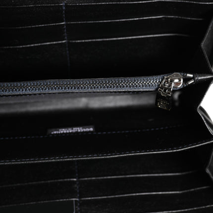 Dolce & Gabbana Black Blue Exotic Leather Men Continental Clutch Wallet