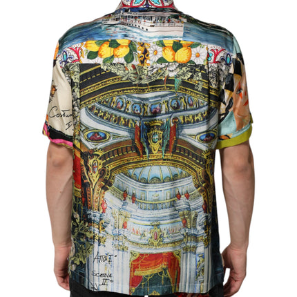 Dolce & Gabbana Multicolor Printed Button Down Casual Shirt