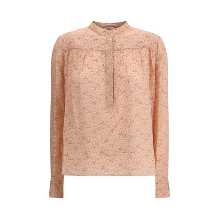Kristina Ti Light Pink Silk Pattern Shirt