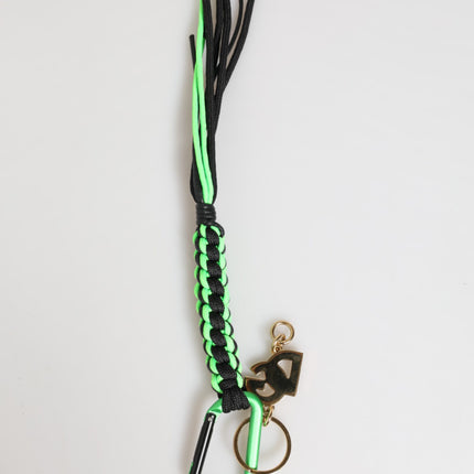 Dolce & Gabbana Multicolor Polyester Tape String DG Logo Keychain Keyring