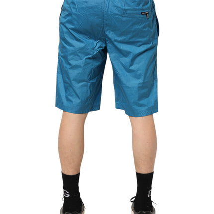 Dolce & Gabbana Blue Logo Waistband Beachwear Shorts Swimwear