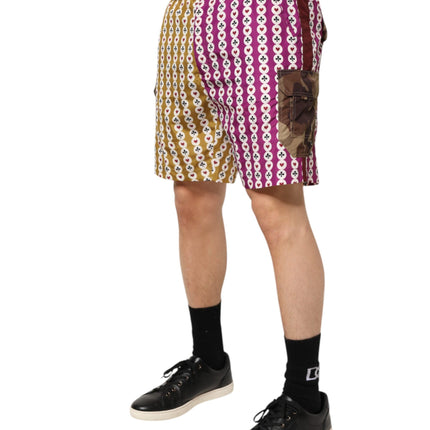 Dolce & Gabbana Multicolor Playing Card Camouflage Shorts Swimwear