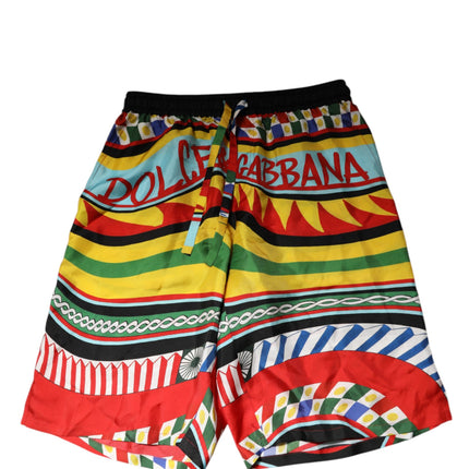Dolce & Gabbana Multicolor Sicilian Carretto Shorts Swimwear