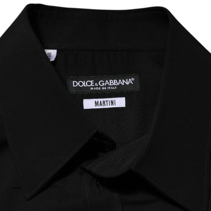 Dolce & Gabbana Black Viscose Long Sleeve Formal Dress Shirt