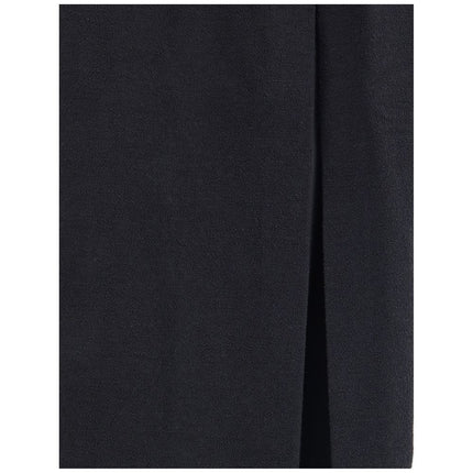 Alessandra Rich Black Wool Long Skirt