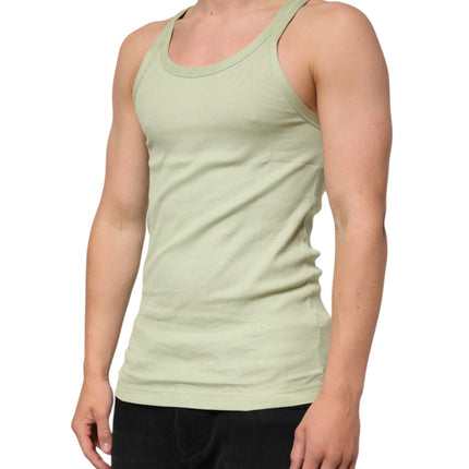 Dolce & Gabbana Light Green Tank Sleeveless Men Men T-shirt