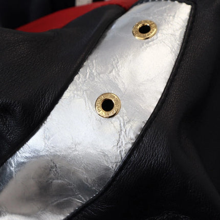 Dolce & Gabbana Black Leather Hooded Blouson Jacket