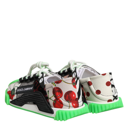 Dolce & Gabbana Multicolor DG Logo Leopard Cherry Sneaker Shoes