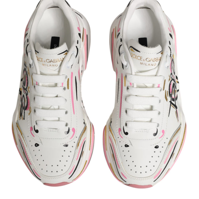 Dolce & Gabbana Multicolor Hand Painted DAYMASTER Sneaker Shoes