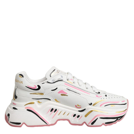Dolce & Gabbana Multicolor Hand Painted DAYMASTER Sneaker Shoes