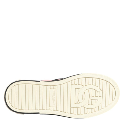 Dolce & Gabbana Pink Quilted Nylon Slip-On Sneaker Shoes