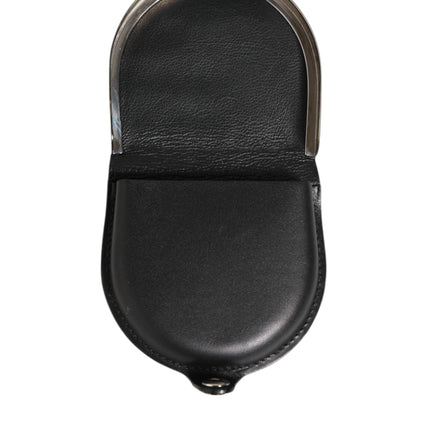 Dolce & Gabbana Black Polished Crocodile Leather Mens Coin Purse Wallet