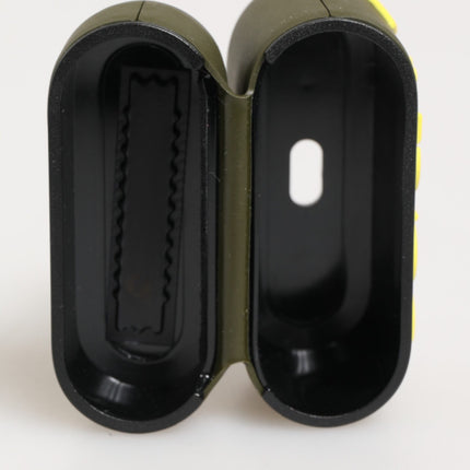Dolce & Gabbana Army Green Rubber Logo Embossed Accessory  Airpods Case